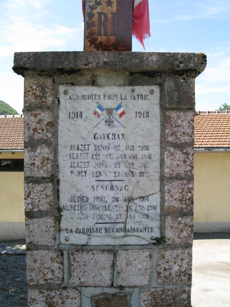 monument aux morts de la guerre de 1914-1918 et de la guerre de 1939-1945