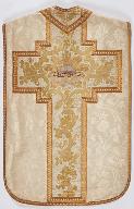 Chasuble blanche avec étole et manipule