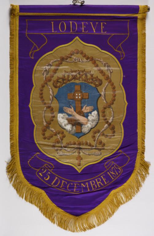 Bannière violette du Tiers-ordre franciscain (n° 80)
