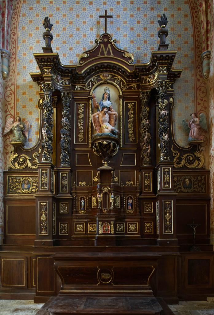 autel secondaire de la Vierge de Pitié : retable