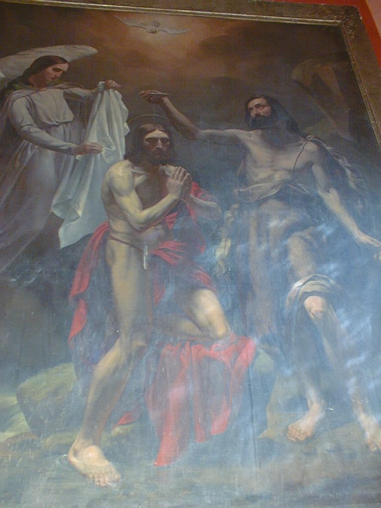 tableau et son cadre : Le Baptême du Christ