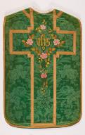 Chasuble verte avec étole et voile de calice