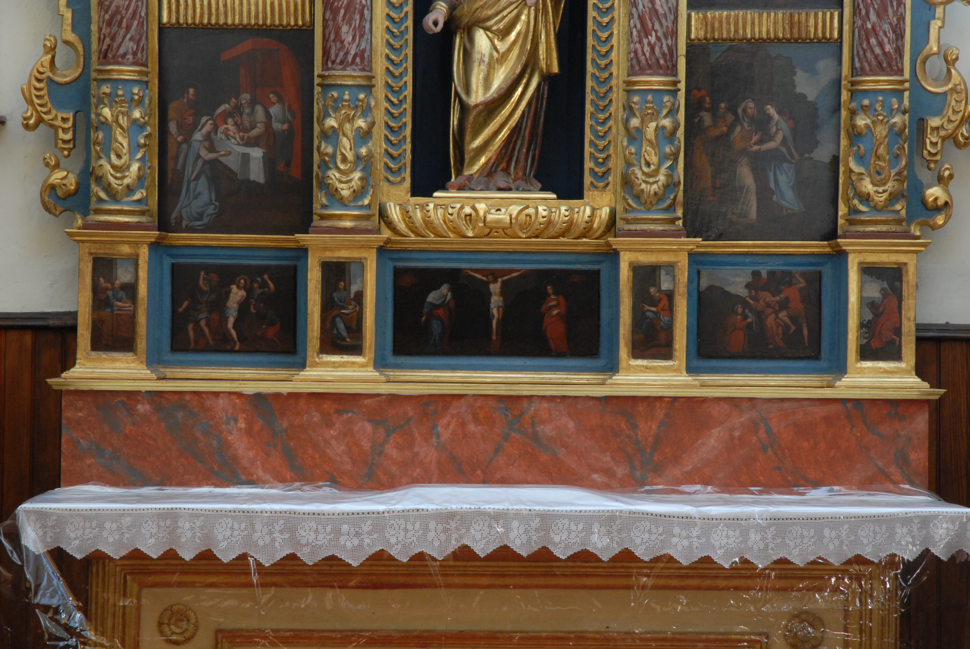 prédelle à panneaux peints du retable du Rosaire retable du Rosaire