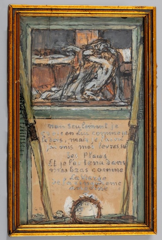 tableau : sainte Thérèse d'Avila, Pieta, esquisse
