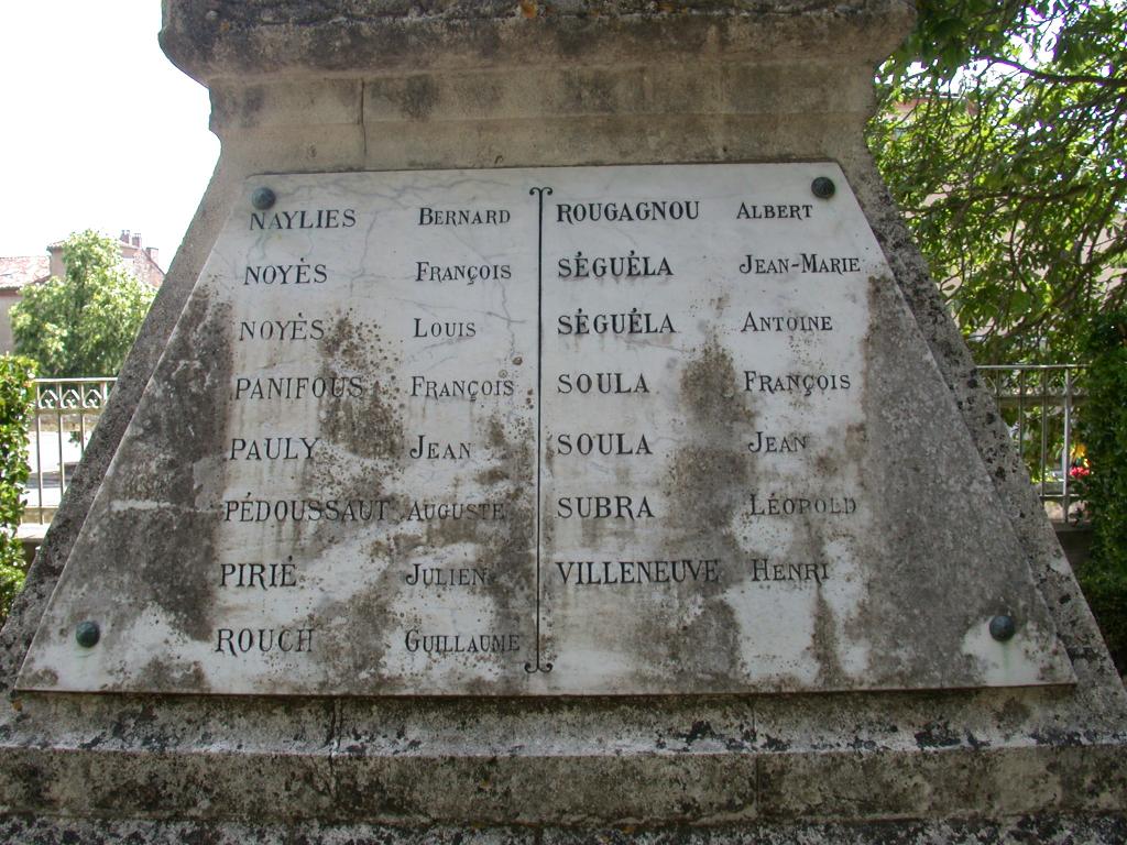 monument aux morts de la guerre de 1914-1918, de la guerre de 1939-1945 et des conflits d'outre-mer