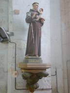 console, groupe sculpté : saint Antoine de Padoue et l'Enfant Jésus