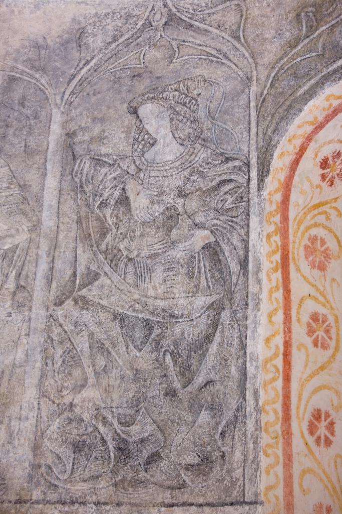 peinture monumentale : Les peintures du choeur et les Vertus