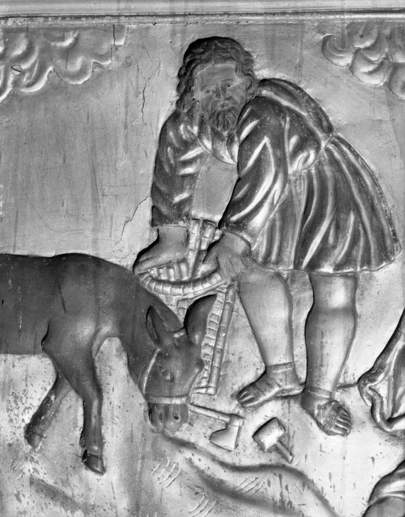 ensemble du retable de Notre Dame, autel, retable, bas-reliefs (4) : l'Annonciation, la Nativité, la Fuite en Egypte, la Sainte Famille