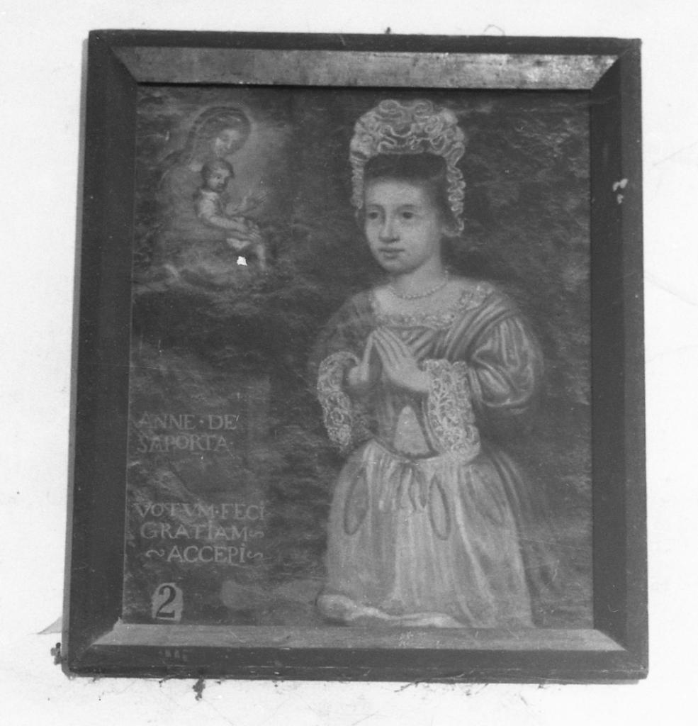 ex-voto (ex-voto tableau) : d'Anne de Saporta