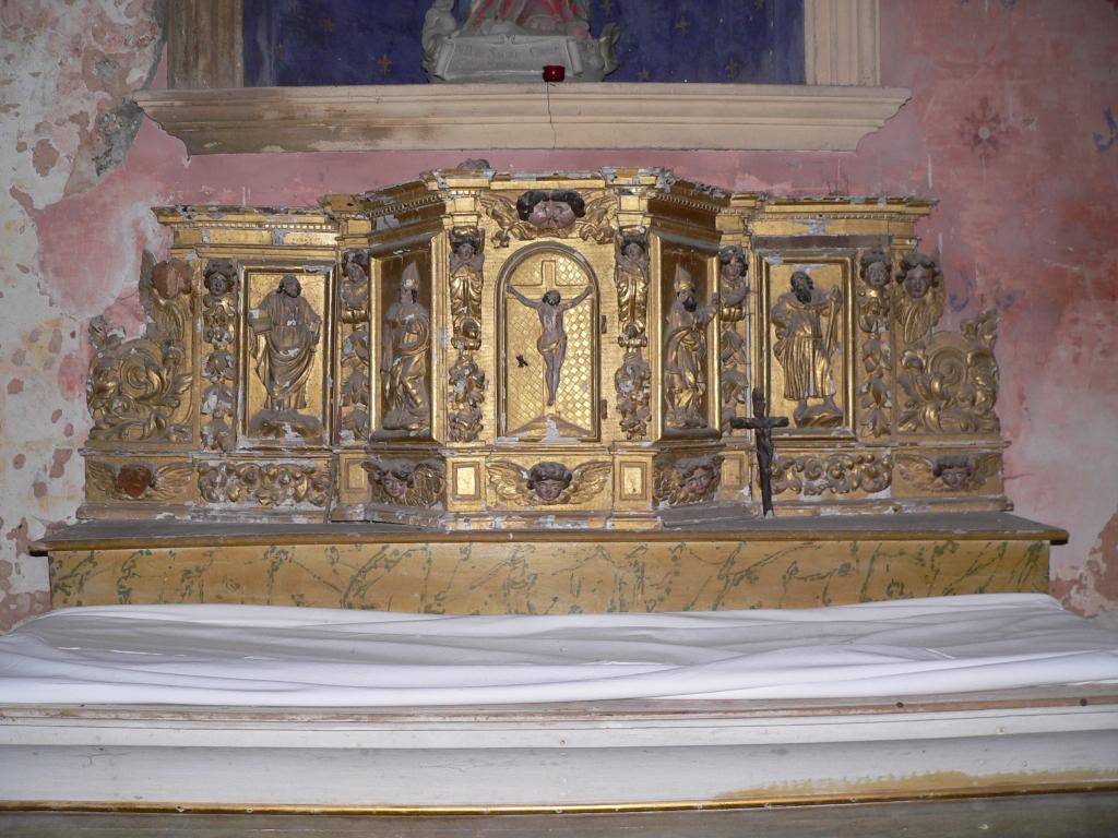 autel secondaire de la Vierge (autel tombeau, tabernacle à ailes)