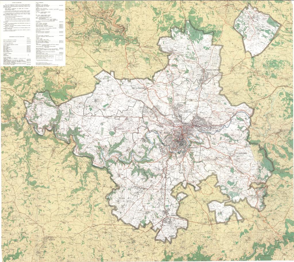 présentation de l'aire d'étude : Rodez et son agglomération au 20e