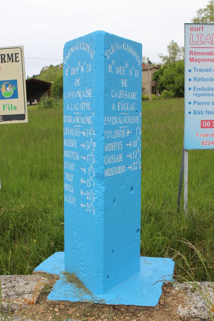 borne routière de Puylaroque