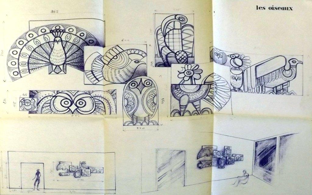 bas-relief (non réalisé) : Les oiseaux