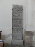 dalle funéraire de Louise Emilie de Goussé