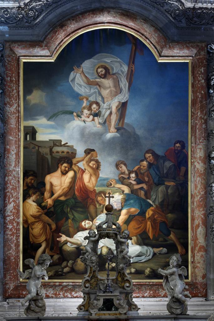 tableau : lapidation de saint Etienne