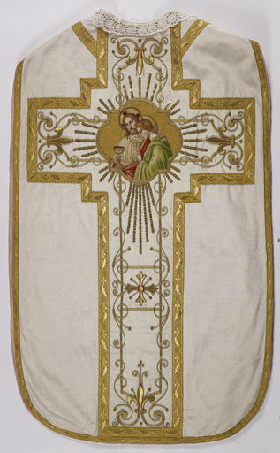 Chasuble blanche avec étole