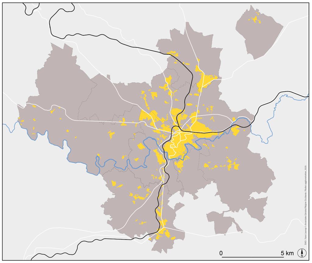 présentation de l'aire d'étude : Rodez et son agglomération au 20e