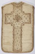 Chasuble réversible rouge/blanc avec étole et voile de calice (n° 3)