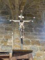 croix de confrérie et statue : Christ en Croix