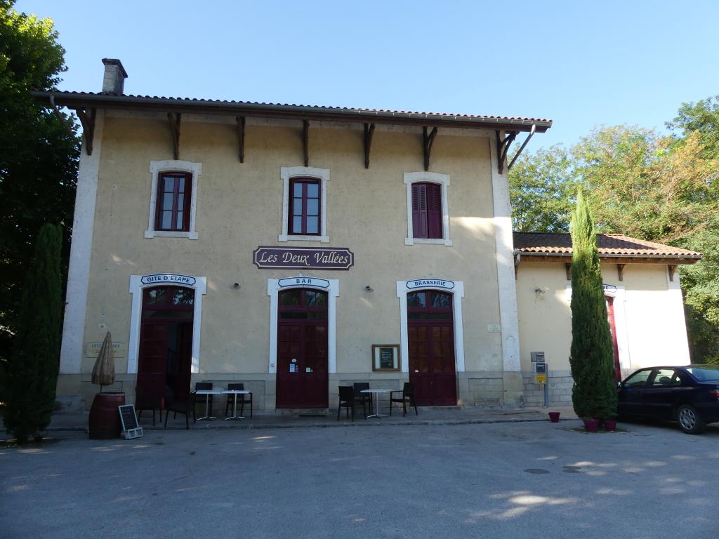 gare de Conduché, aujourd'hui gîte d'étape et brasserie "Les Deux Vallées"