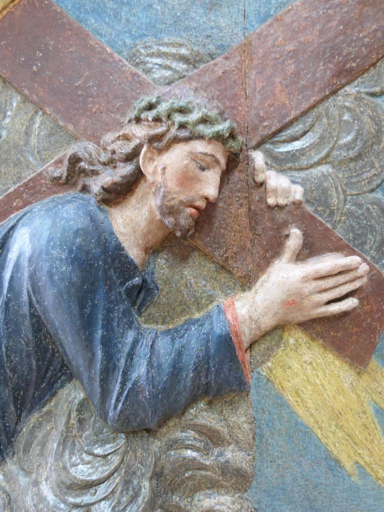 bas-relief : Apparition du Christ à sainte Fleur