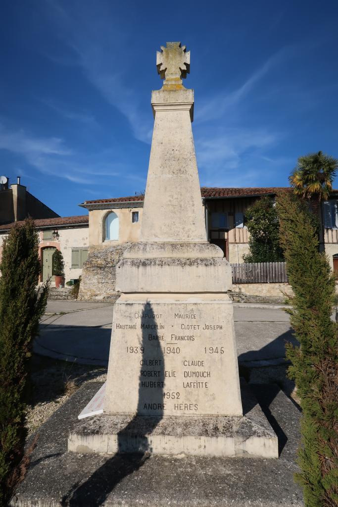 monument aux morts de la guerre de 1914-1918, de la guerre de 1939-1945 et de la guerre de 1946-1954 (Indochine)