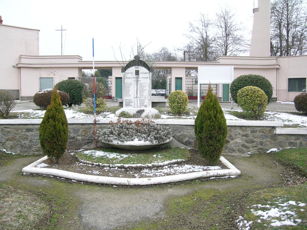 monument aux morts de la guerre de 1914-1918, de la guerre de 1939-1945 et T.O.E.