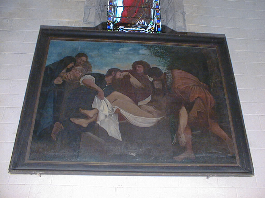 tableau et son cadre : La Mise au tombeau