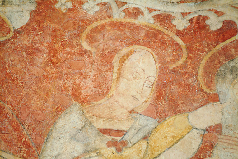 ensemble de deux peintures monumentales ; La Passion et la Résurrection