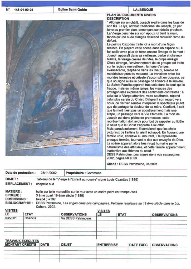 tableau : La Mort de saint Joseph