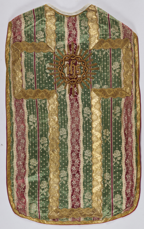 chasuble verte et voile de calice