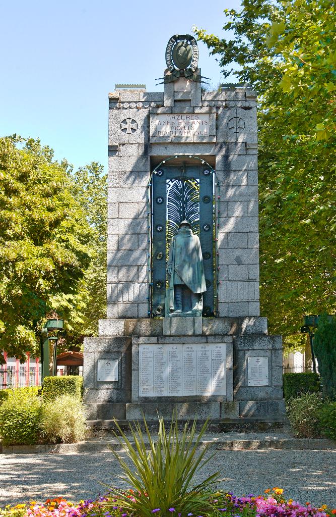 monument aux morts de la guerre de 1914-1918, de la guerre de 1939-1945 et de la guerre d'Indochine