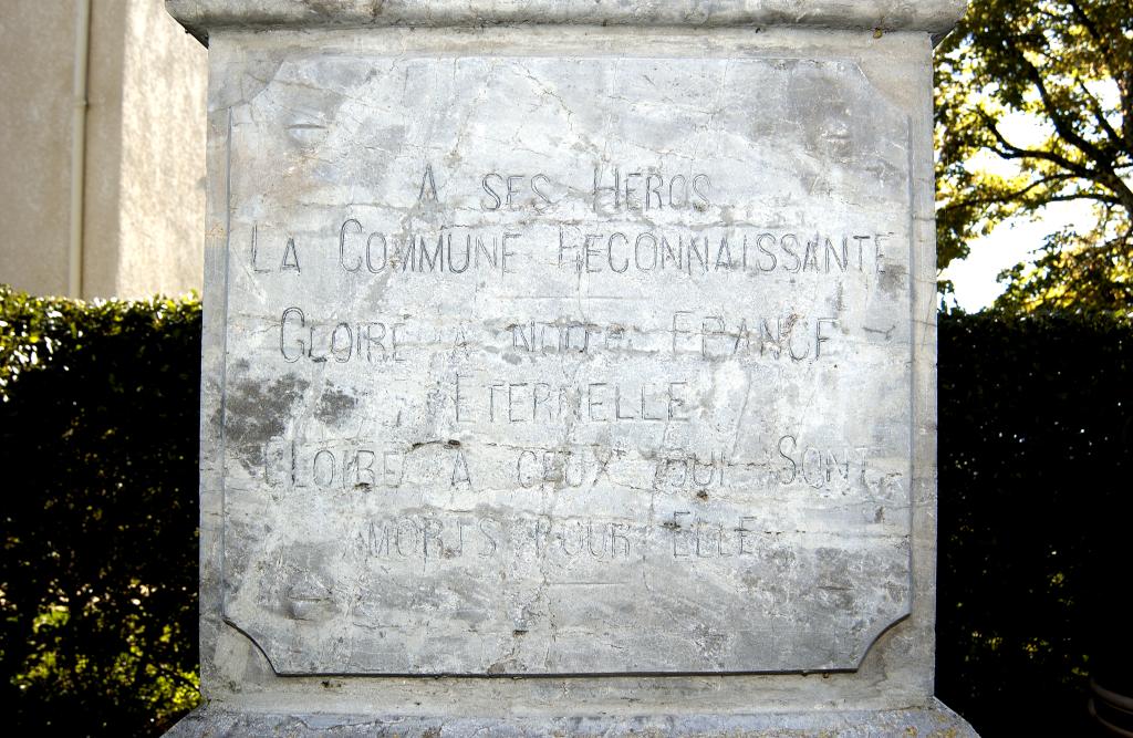 monument aux morts de la guerre de 1914-1918