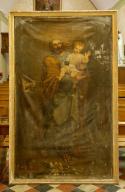 tableau et son cadre : Saint Joseph et l'Enfant Jésus
