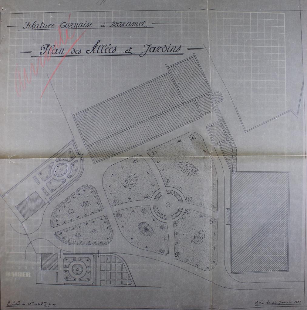 ancienne filature de laine peignée Société la Tarnaise puis Société mazamétaine de textile puis Société industrielle de maroquinerie (SIM)