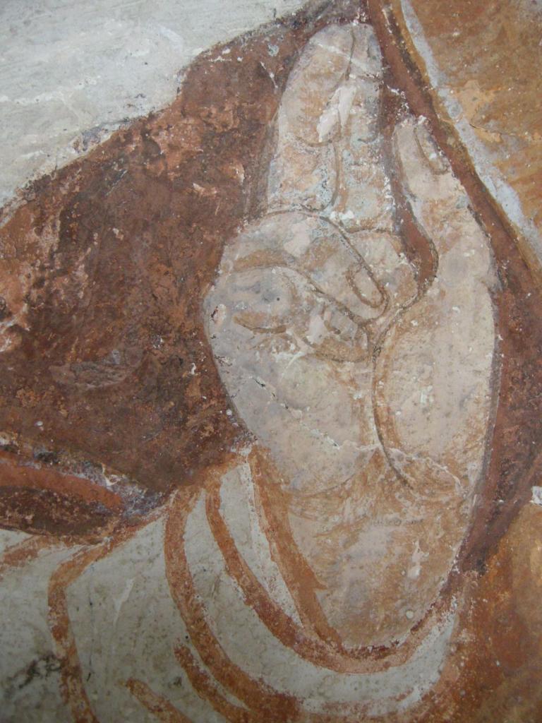 peinture monumentale : Dieu le Père, saint Pierre et saint Paul. Tétramorphe