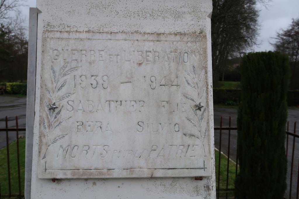 monument aux morts de la guerre de 1914-1918 et de la guerre de 1939-1945