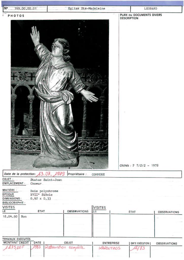 demi-relief : Saint Jean
