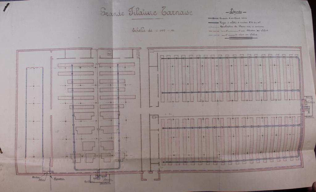 ancienne filature de laine peignée Société la Tarnaise puis Société mazamétaine de textile puis Société industrielle de maroquinerie (SIM)