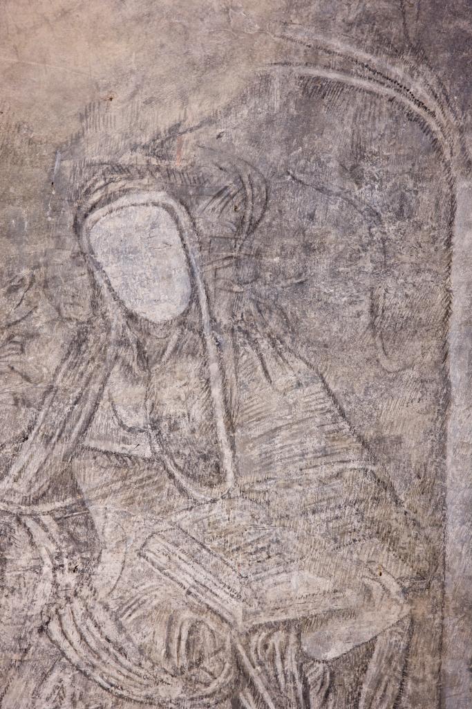 peinture monumentale : Les peintures du choeur et les Vertus