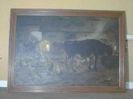 tableau et son cadre : Cour de ferme