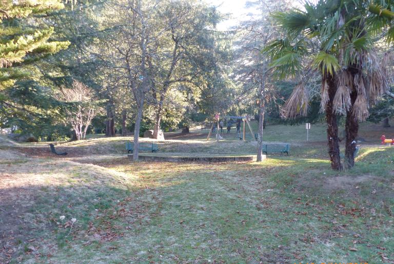 parc de l'établissement thermal actuellement jardin Charles Trénet