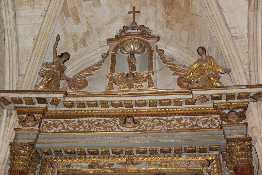 retable et tableau de la Dernière communion de saint François d'Assise en présence de la Vierge à l'Enfant
