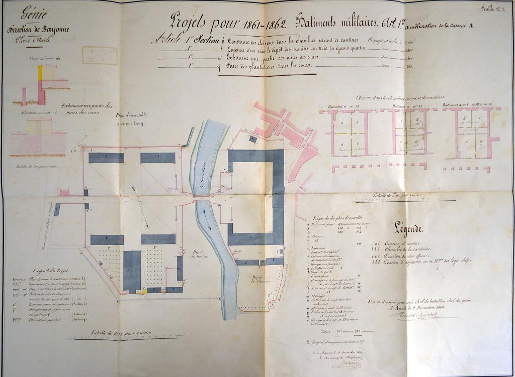 Quartier de cavalerie Henry, puis Quartier de cavalerie Espagne, Caserne d'artillerie et Centre d'Instruction du service de l'Intendance