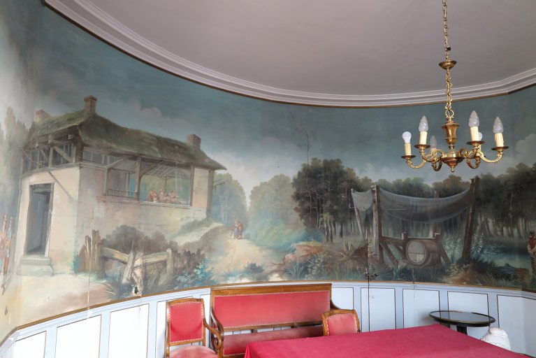 revêtement mural (papier peint panoramique) du salon de billard