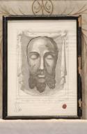 estampe (image de piété) et son cadre : Sainte Face