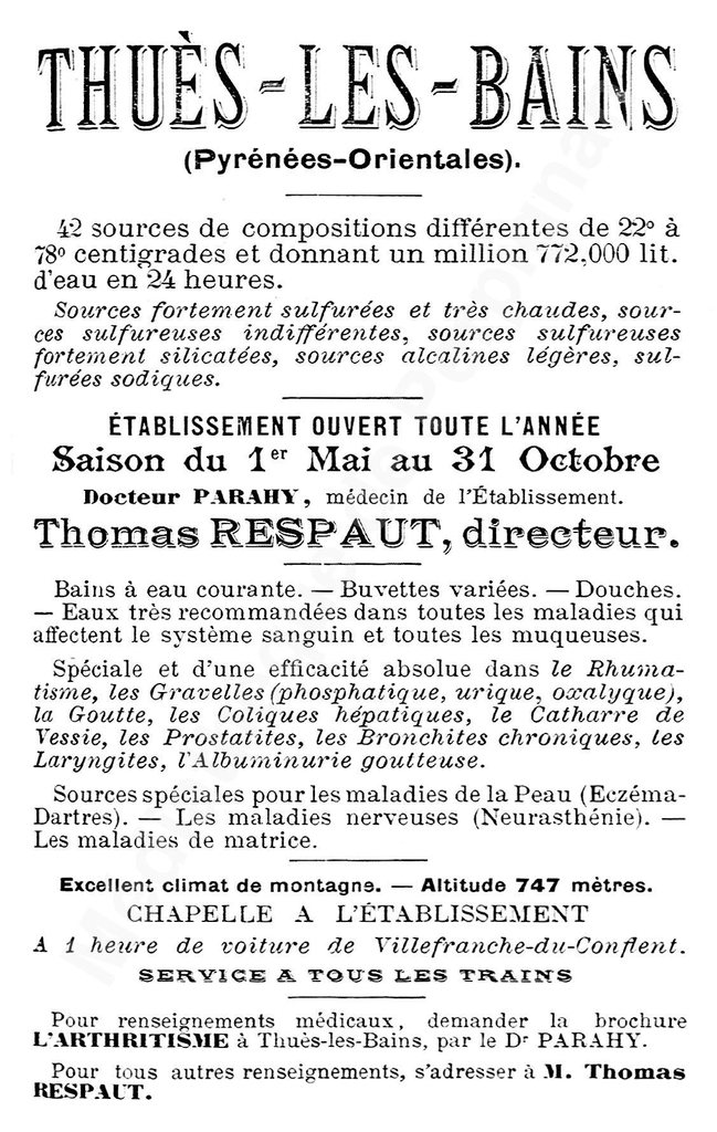 Graus d’Olette ou Thuès-les-Bains