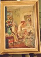 tableau et son cadre : Danseuse dans sa loge
