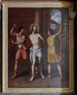 tableau et son cadre : flagellation du Christ