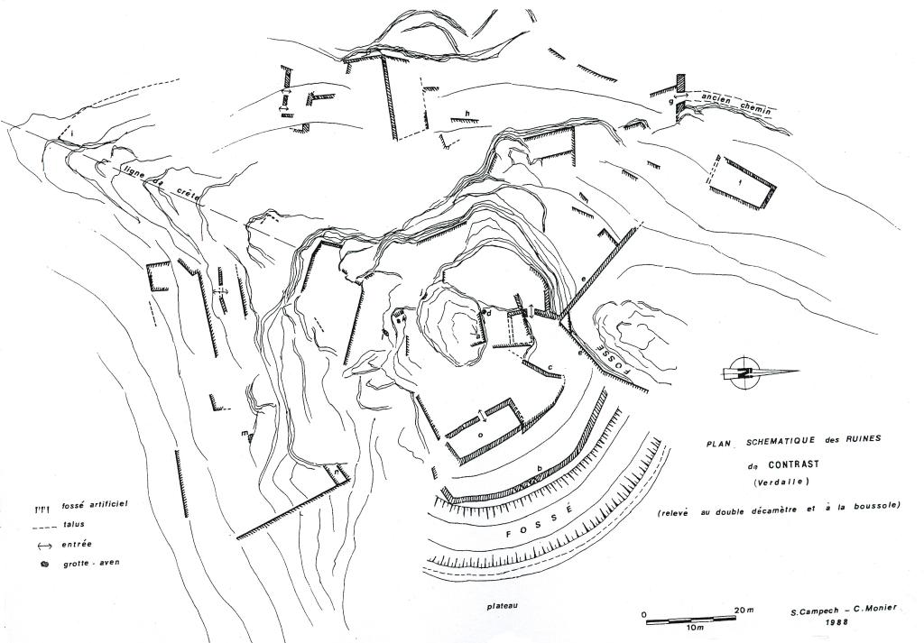 site archéologique, ancien castrum de Contrast